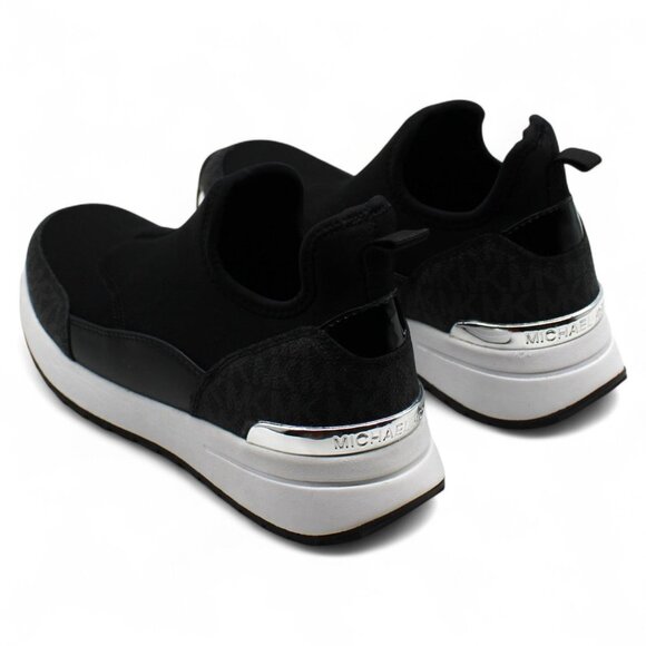 Michael Kors Black Fabric Round Toe Low Top Slip On Fashion Sneakers - Picture 7 of 8